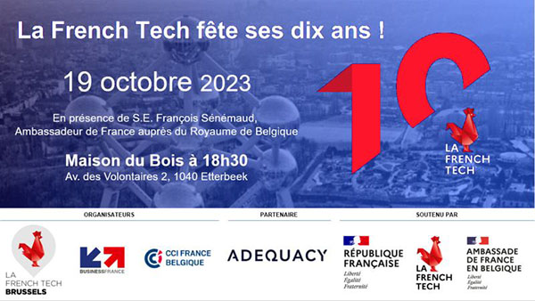 Nous sommes très fiers d’être partenaires des 10 ans de La French Tech Brussels !